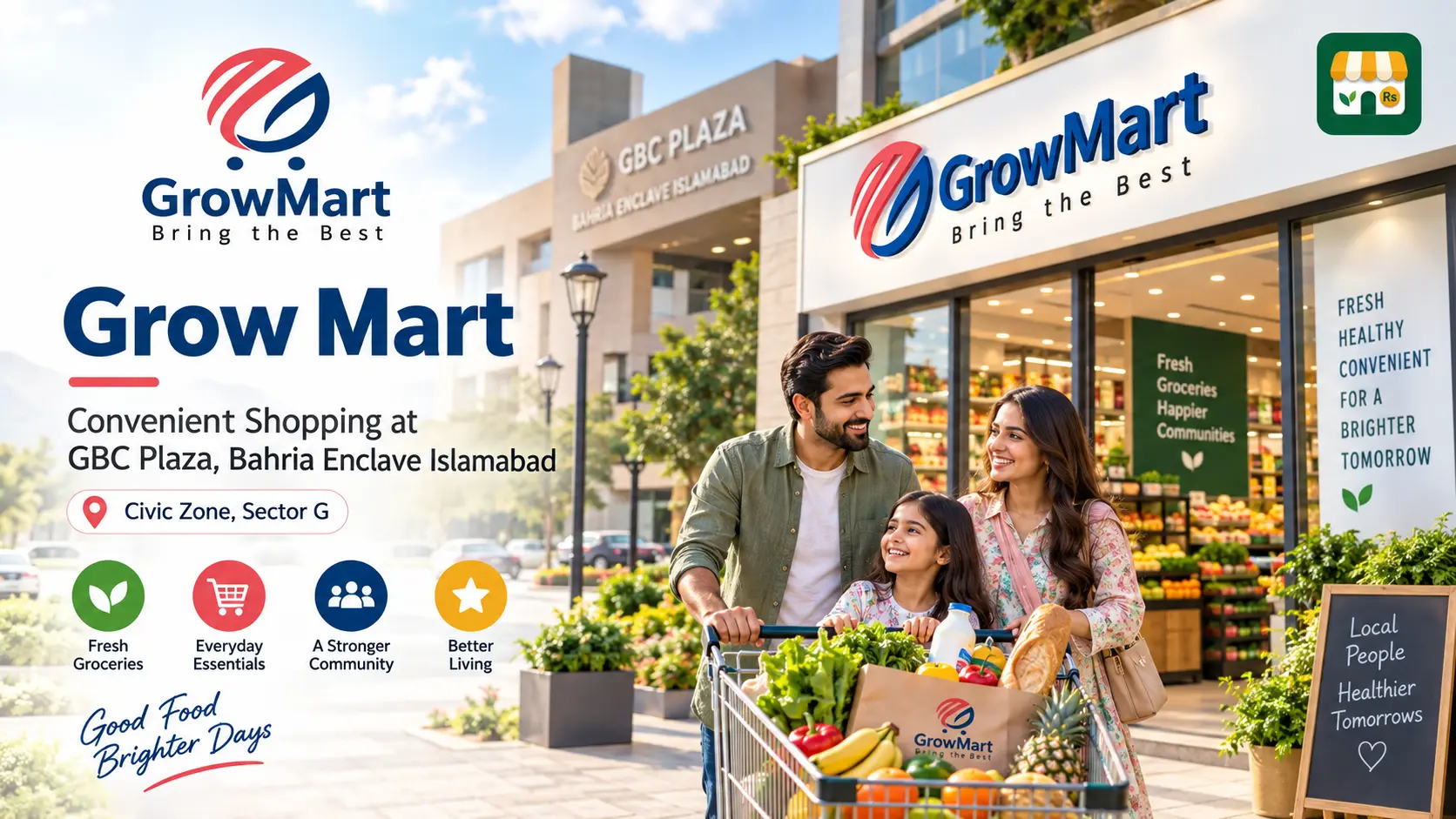 Grow Mart – Convenient Shopping at GBC Plaza, Bahria Enclave Islamabad