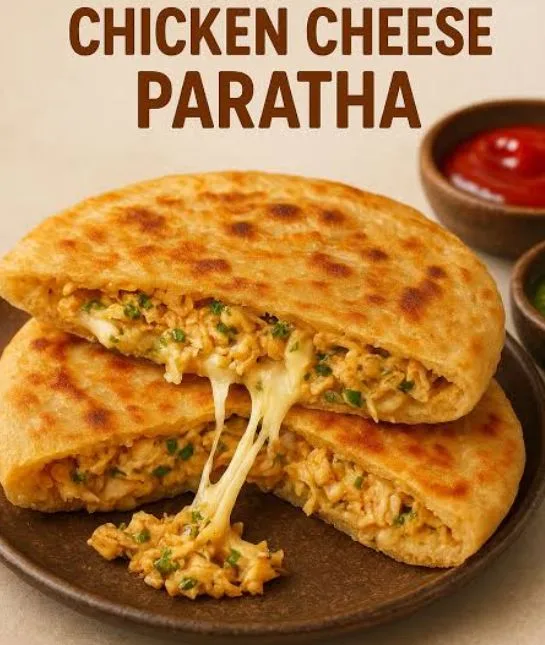 Chicken cheese paratha